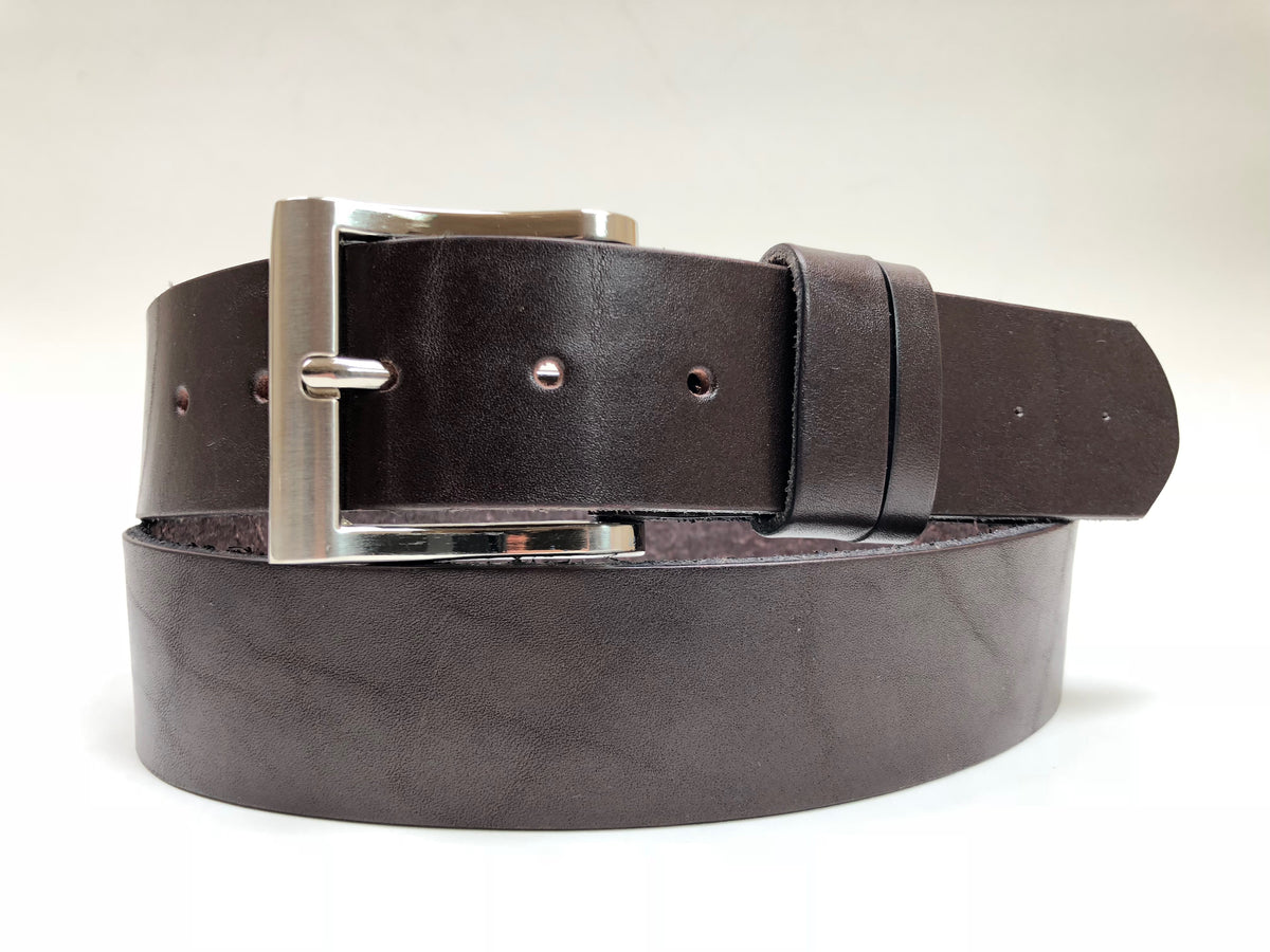 Men's Dark Brown Smooth Leather Belt 36Z6 – JALZACHIH
