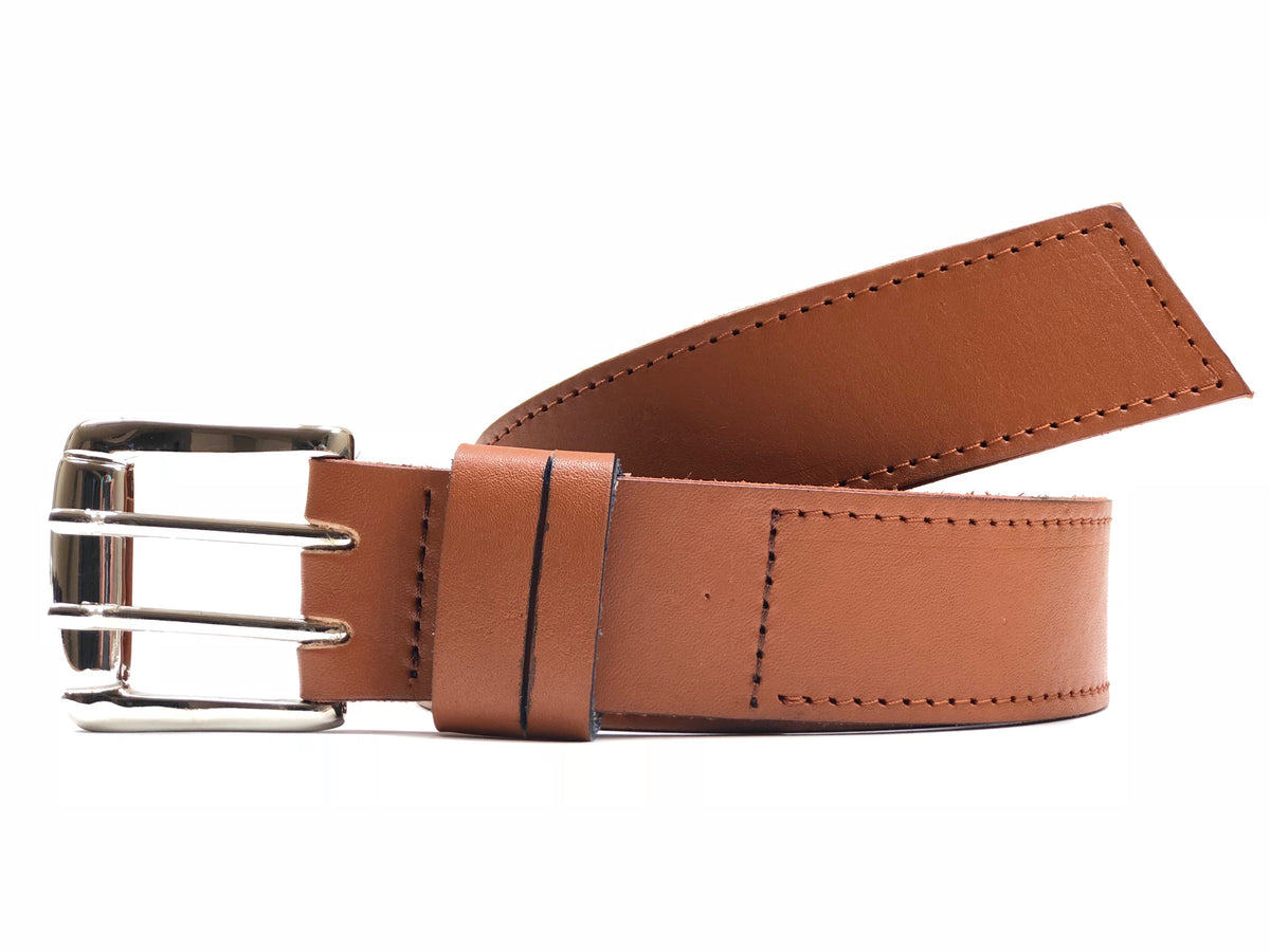 Ibex - Tan Leather Belt with Stitching