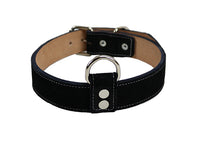 Black Suede Dog Collar DC13