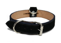 Black Suede Dog Collar DC13