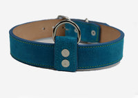 Turquoise Suede Dog Collar DC48