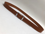 Men's Tan Leather Belt with Silver Tone Buckle 40Z2