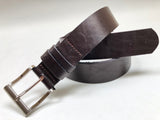 Men's Dark Brown Smooth Leather Belt 36Z6