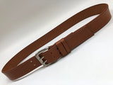 Men's Light Tan Leather Belt with White Stitching 38C2