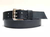 Men's Smooth Black Leather Belt 40C3