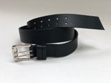Men's Smooth Black Leather Belt 40C3