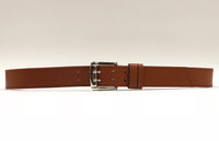 Men’s light tan leather belt with tan stitching SKU#42C1