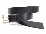Men’s smooth black leather belt SKU#42C2
