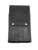 black leather phone case