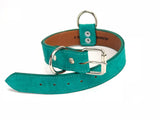 Dark Turquoise Suede Dog Collar DC104