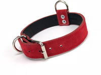 Red Suede Dog Collar DC82