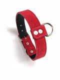 Red Suede Dog Collar DC82