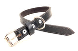 Smooth black leather buddy dog collar SKU#BC52