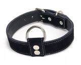 Black Suede Dog Collar DC62