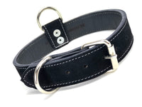 Black Suede Dog Collar DC62