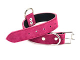 Pink Suede Dog Collar DC92