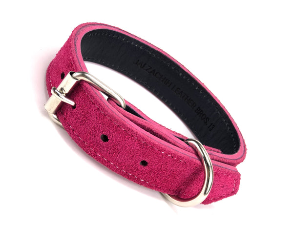 Pink Suede Dog Collar DC141