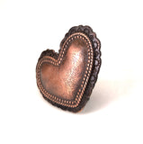 Heart Buckle Antique Copper