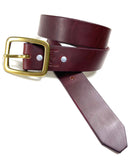 wide burgundy belt