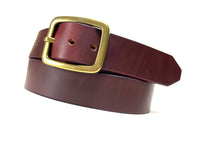 burgundy leather belt