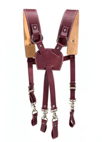 Leather shoulder straps