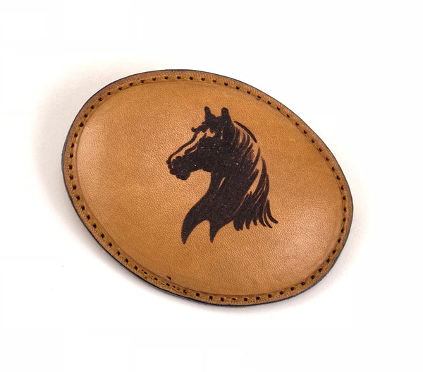 Horse Head Leather Buckle