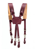 Genuine leather suspenders